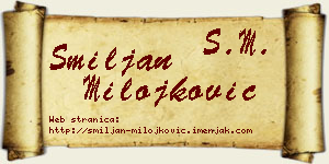Smiljan Milojković vizit kartica
